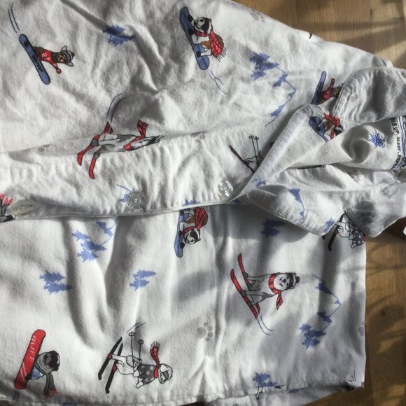 PJ Salvage Other - NWT PJ Salvage pajamas flannel size small skiing snowboard  dogs with headband